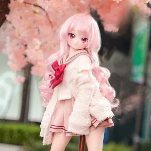 Mozu Coral 1/3 Female Seamless Anime Action Figures Full Silicone Material, JYdoll 65cm Flexible Female Figure Dolls for Genshin Impact Cosplay/Photography/Arts (Wig) (Cosplay Edition)