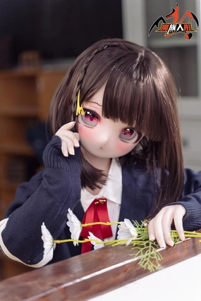Mozu Ruby 1/2 Female Seamless Seifuku Uniform Action Figures Silicone Material, JYDoll 130cm Flexible Figure Dolls for Cosplay/Photography/Arts (Wig) (Uniform Edition)