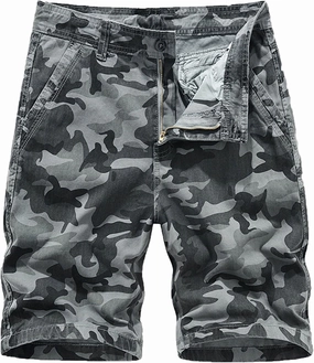 Muscularfit Camo Shorts for Men 2023 Casual Cotton Camouflage Buckle Zipper Cargo Shorts Outdoor Fashion Sport Tooling Shorts