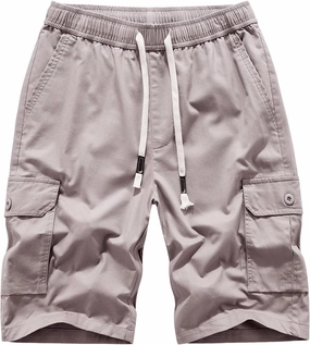 Muscularfit Camo Shorts for Men Big and Tall Drawstring Elastic Waist Cotton Camouflage Cargo Shorts Utility Tooling Shorts