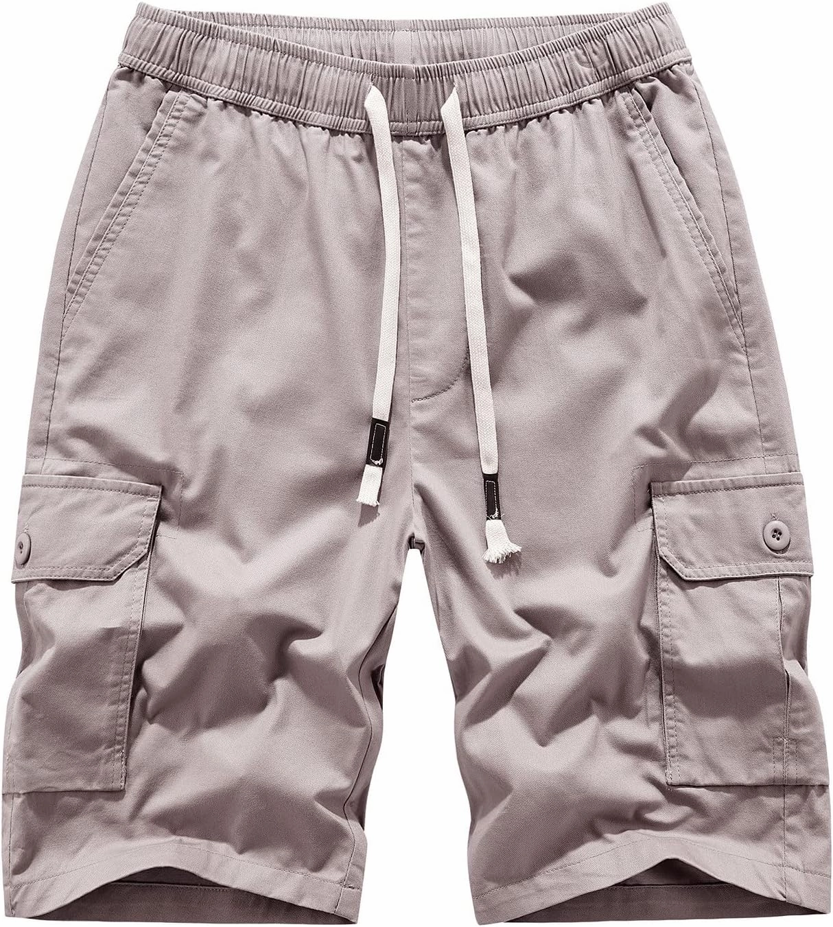 Muscularfit Camo Shorts for Men Big and Tall Drawstring Elastic Waist Cotton Camouflage Cargo Shorts Utility Tooling Shorts