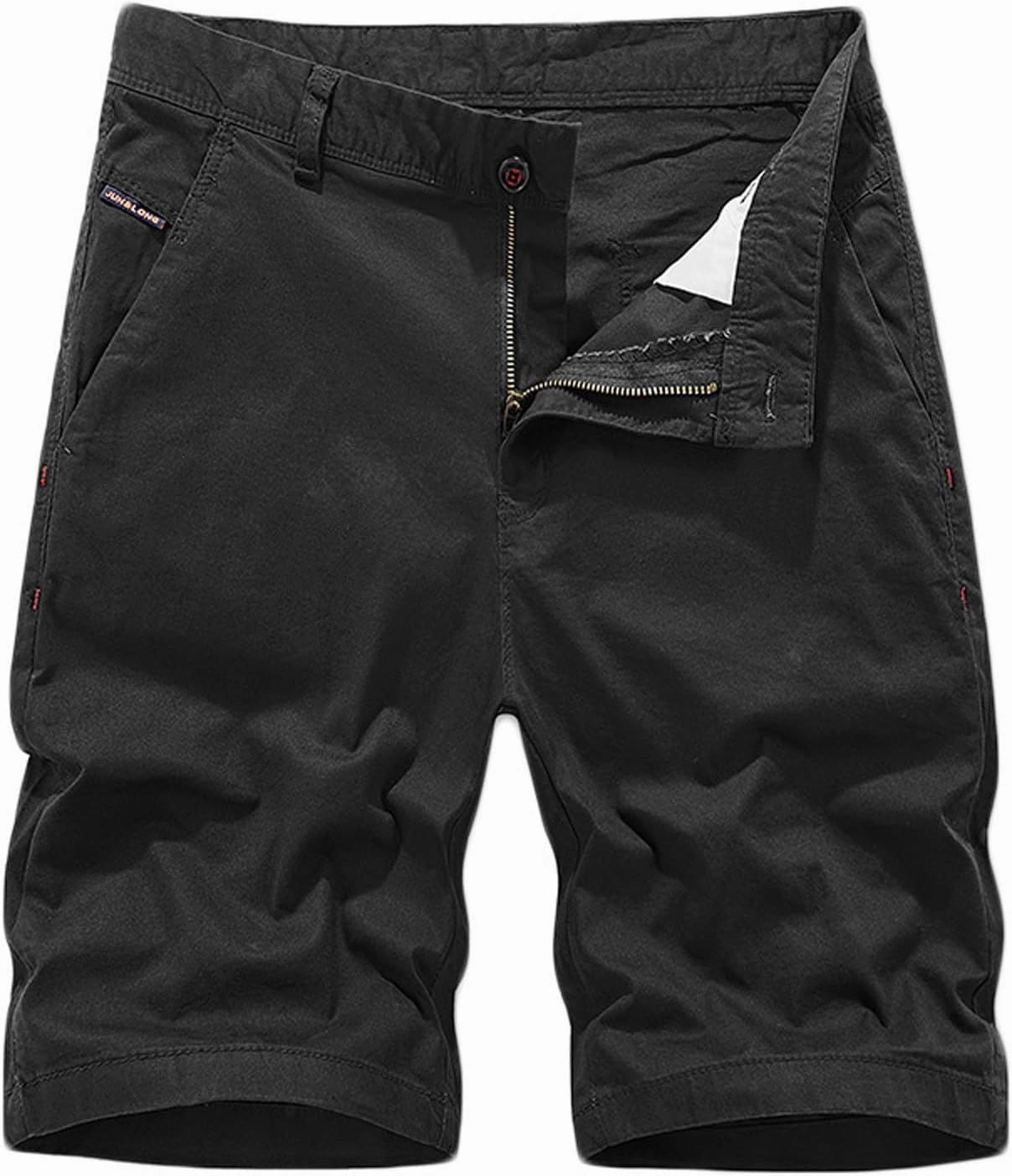 Muscularfit Khaki Shorts for Men 2023 Regular Fit Cotton Cargo Shorts with Pockets Big and Tall Work Utility Shorts Outdoor
