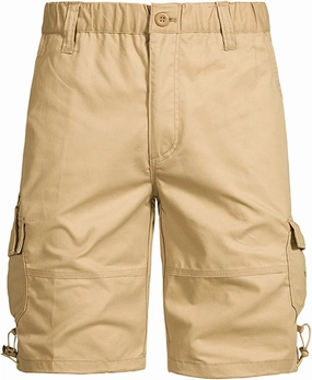 Muscularfit Mens 7 Inch Shorts Multi Pocket Camouflage Cargo Shorts Casual Elastic Waist Tooling Shorts Outdoor Athletic Pant