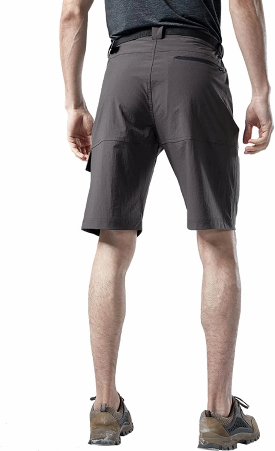 Muscularfit Mens Big and Tall Shorts Elastic Waist Multi Pocket Cargo Shorts Casual Summer Solid Tooling Shorts Athletic Pant