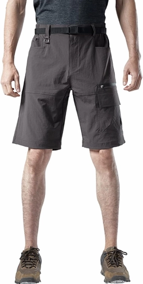 Muscularfit Mens Big and Tall Shorts Elastic Waist Multi Pocket Cargo Shorts Casual Summer Solid Tooling Shorts Athletic Pant
