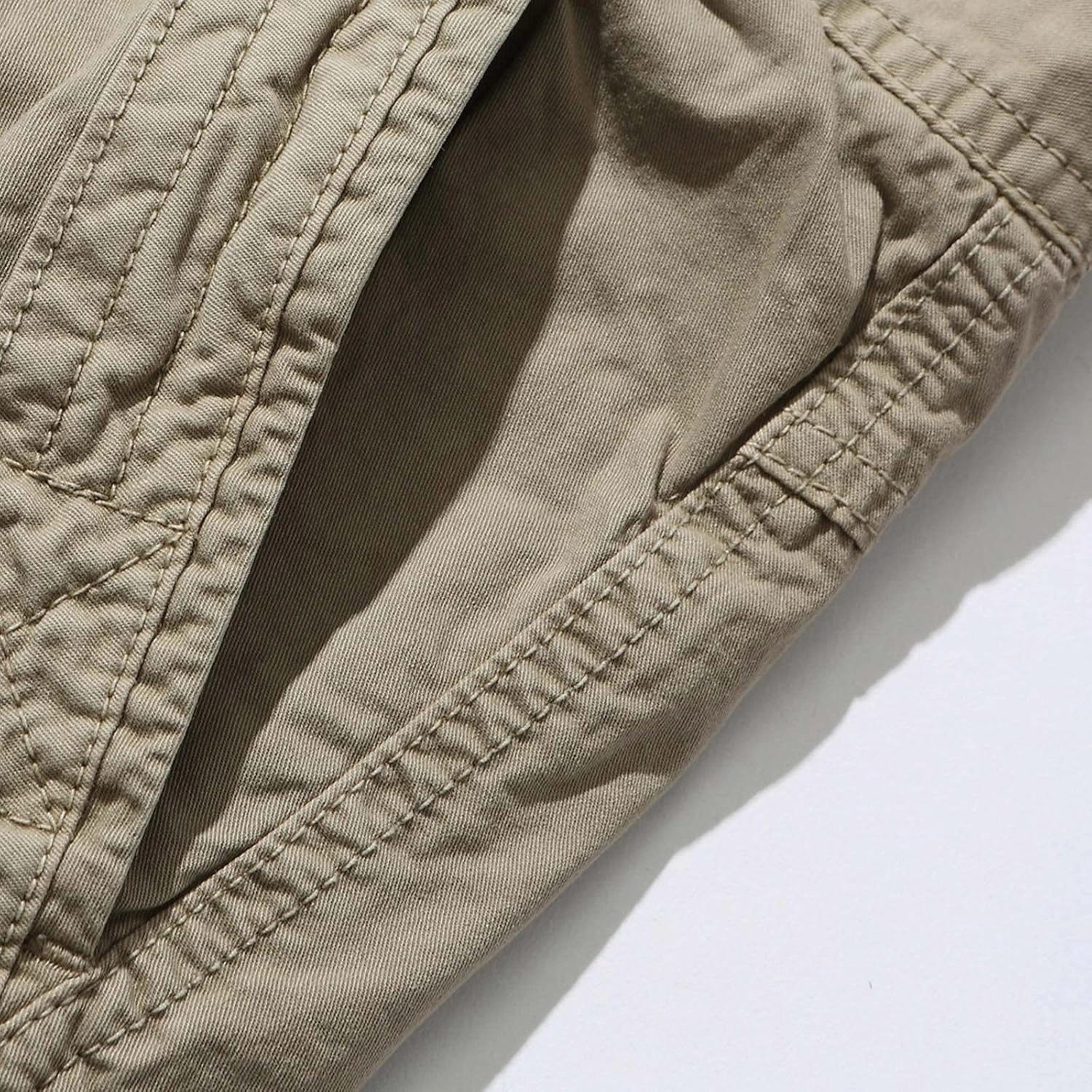 Muscularfit Mens Gym Shorts with Pockets Casual Cotton Buckle Zipper Solid Tooling Shorts Big and Tall Work Utility Shorts