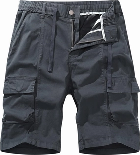 Muscularfit Mens Shorts 7 Inch Inseam Stretch Waist Drawstring Cargo Shorts Ultimate Comfort Linen Short with Pockets Outdoor