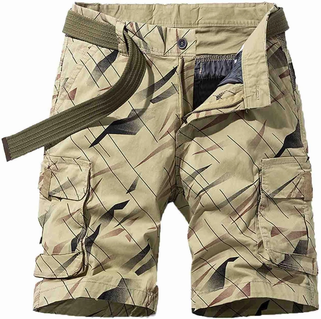 Muscularfit Mens Shorts 9 Inch Inseam Causal Cargo Shorts Lightweight Multi Pockets Tooling Shorts Outdoor Sport Beach Shorts