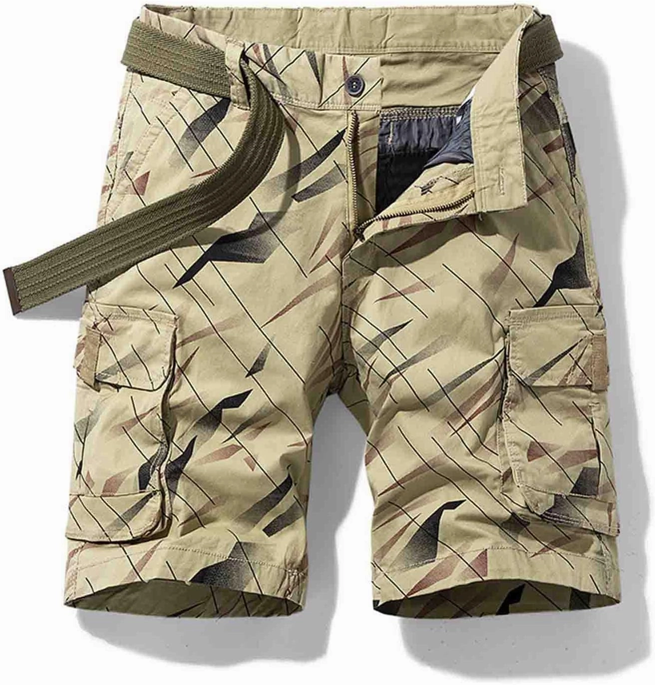 Muscularfit Mens Shorts 9 Inch Inseam Causal Cargo Shorts Lightweight Multi Pockets Tooling Shorts Outdoor Sport Beach Shorts