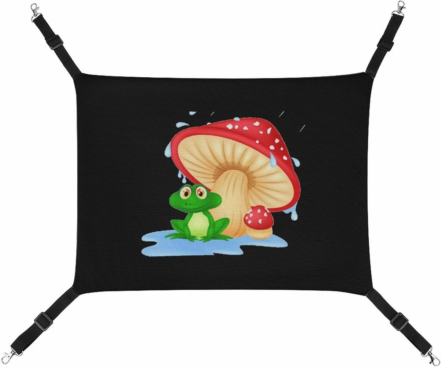 Mushroom with Toad Hanging Cat Bed Soft Breathable Pet Hammock for Cage Pet Sleeper for Kitten Ferret Puppy Rabbit, style, 20240327