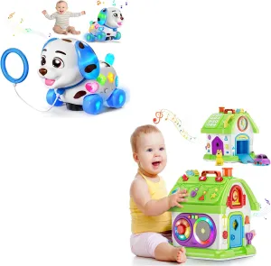 Musical Bilingual Puppy Toy  Musical Bilingual Toy House for 1 Year Old