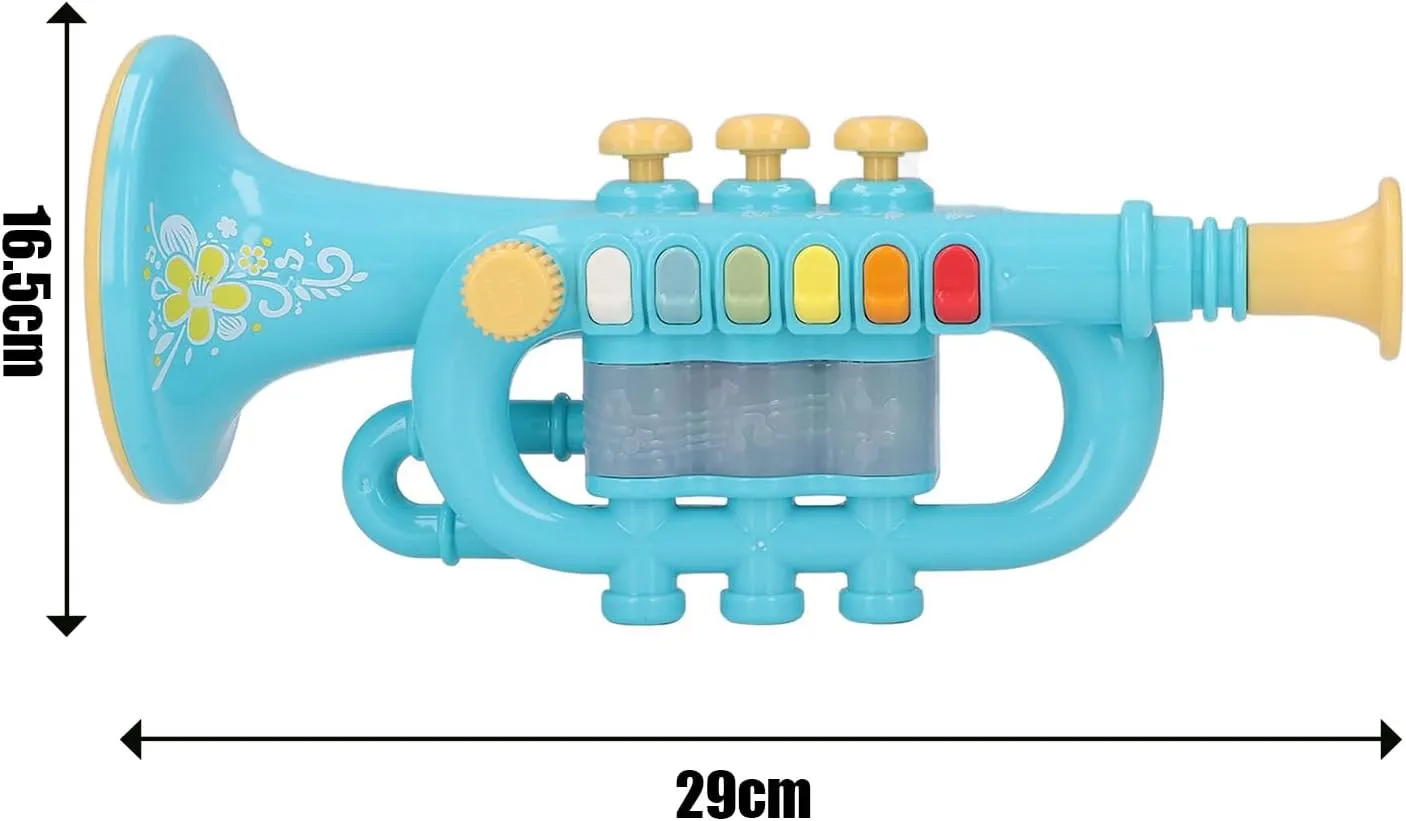 Musical Instruments, Kid Trumpet Children Preschool Music Toy for Boys and Girls(Blue)