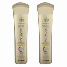 Naissant Set Purple Shampoo & Toning Mask | Eliminates Brassiness | Neutralizes Yellow & Orange Tones | Paraben, Ammonia & Sulfate Free | Pro-Vitamin B5, Olive Oil & Honey (Perla Beige) 10.1 Fl Oz