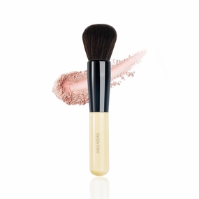 Natural Black Goat Hair Kabuki Powder Brush, Natural Hair Blush Brush & Contour Brush, Natural Face Powder Brush, Natural Bristle Makeup Brushes for Powder Contour and Bronzer (K804)