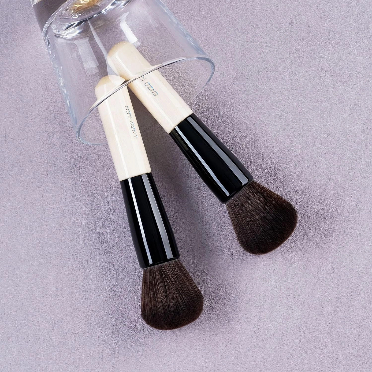 Natural Black Goat Hair Kabuki Powder Brush, Natural Hair Blush Brush & Contour Brush, Natural Face Powder Brush, Natural Bristle Makeup Brushes for Powder Contour and Bronzer (K804)