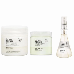 NATURELAB. TOKYO Bundle: Perfect Clean Scalp Scrub 8.1 oz, Perfect Repair Treatment Masque 6.7 oz & Perfect Shine Oil Mist 4 oz | $63 VALUE