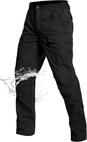 NAVEKULL Men's Outdoor Tactical Pants Lightweight Ripstop Military Hiking Work Cargo Pants with 9 Pockets