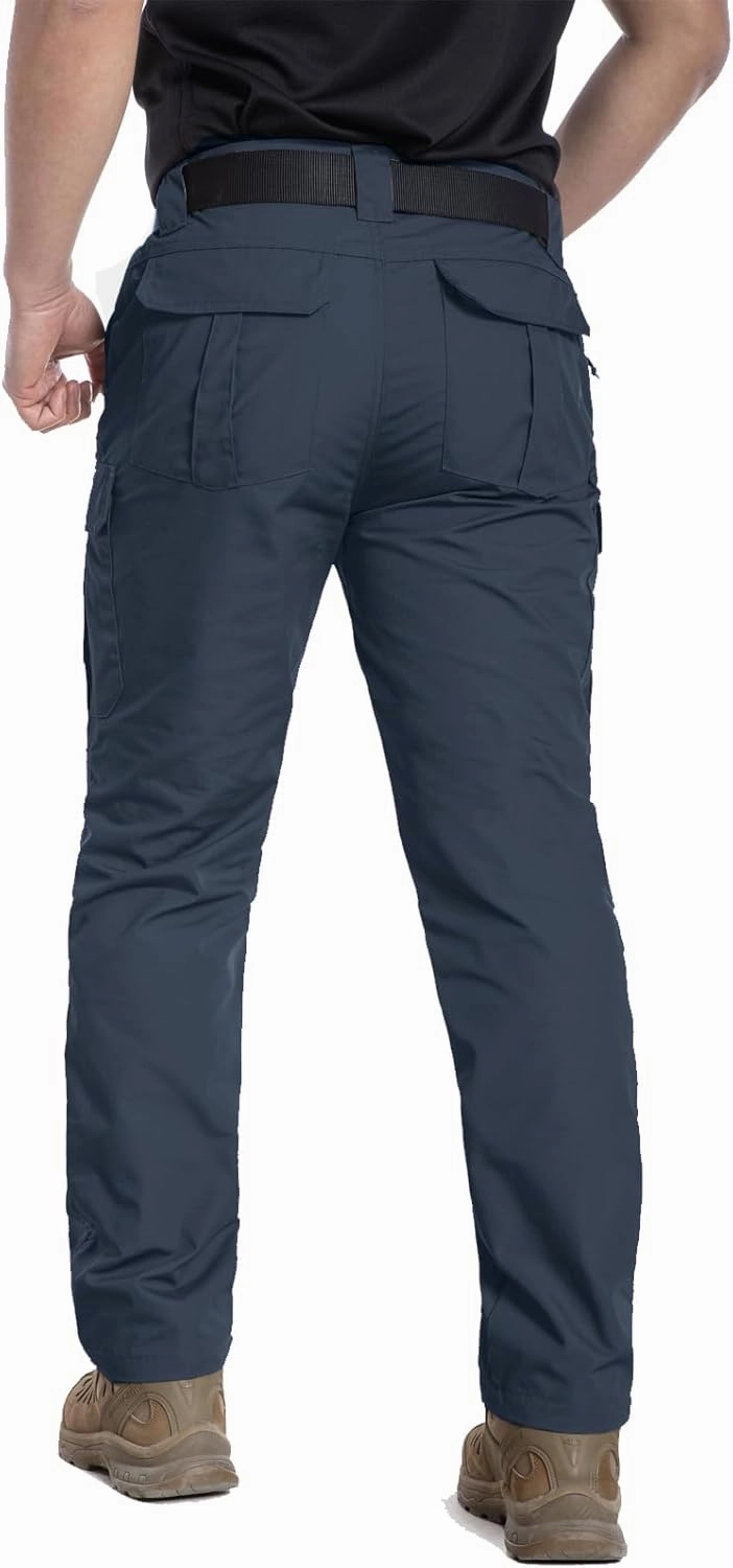 NAVEKULL Men's Outdoor Tactical Pants Lightweight Ripstop Military Hiking Work Cargo Pants with 9 Pockets