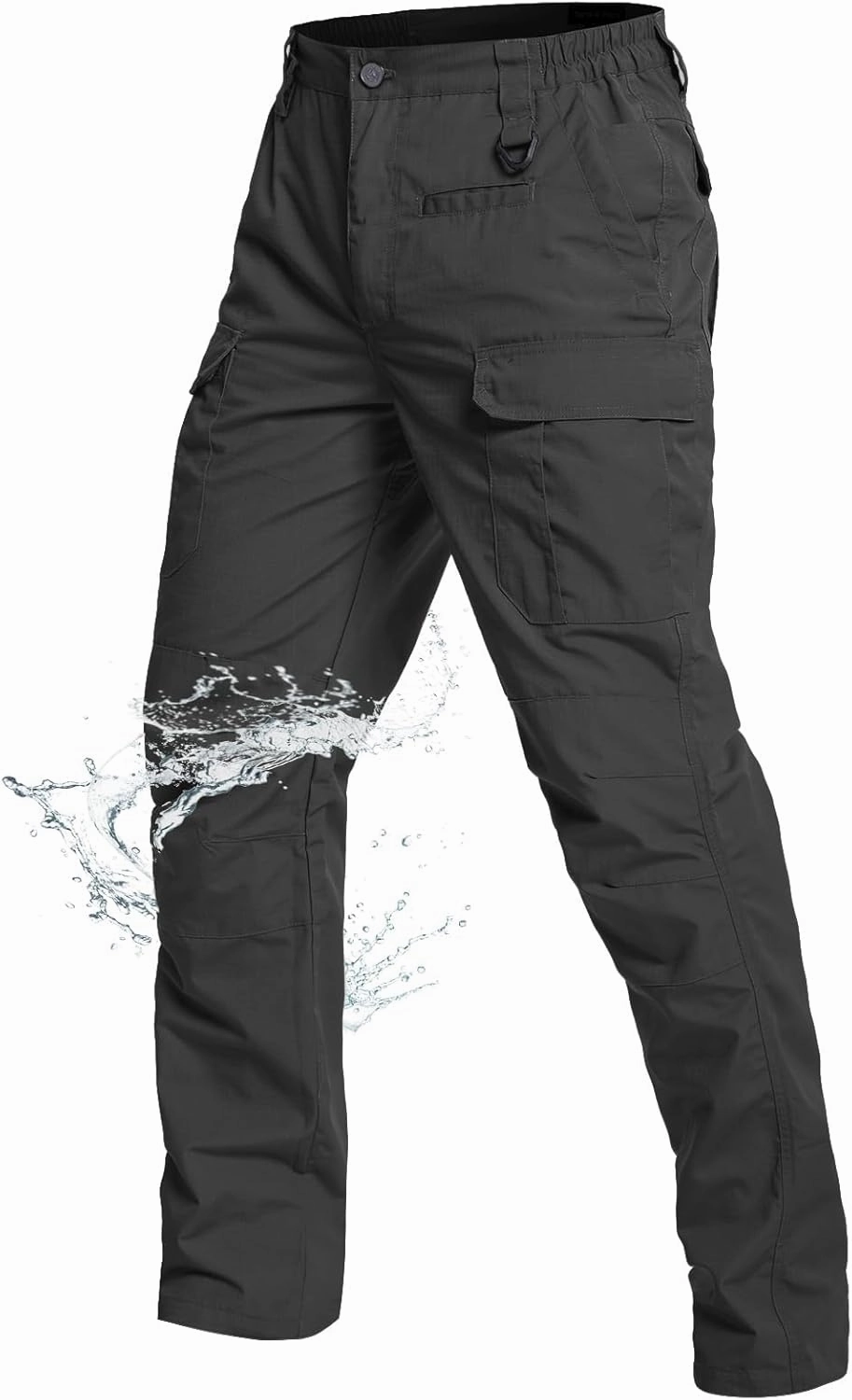 NAVEKULL Men's Outdoor Tactical Pants Lightweight Ripstop Military Hiking Work Cargo Pants with 9 Pockets