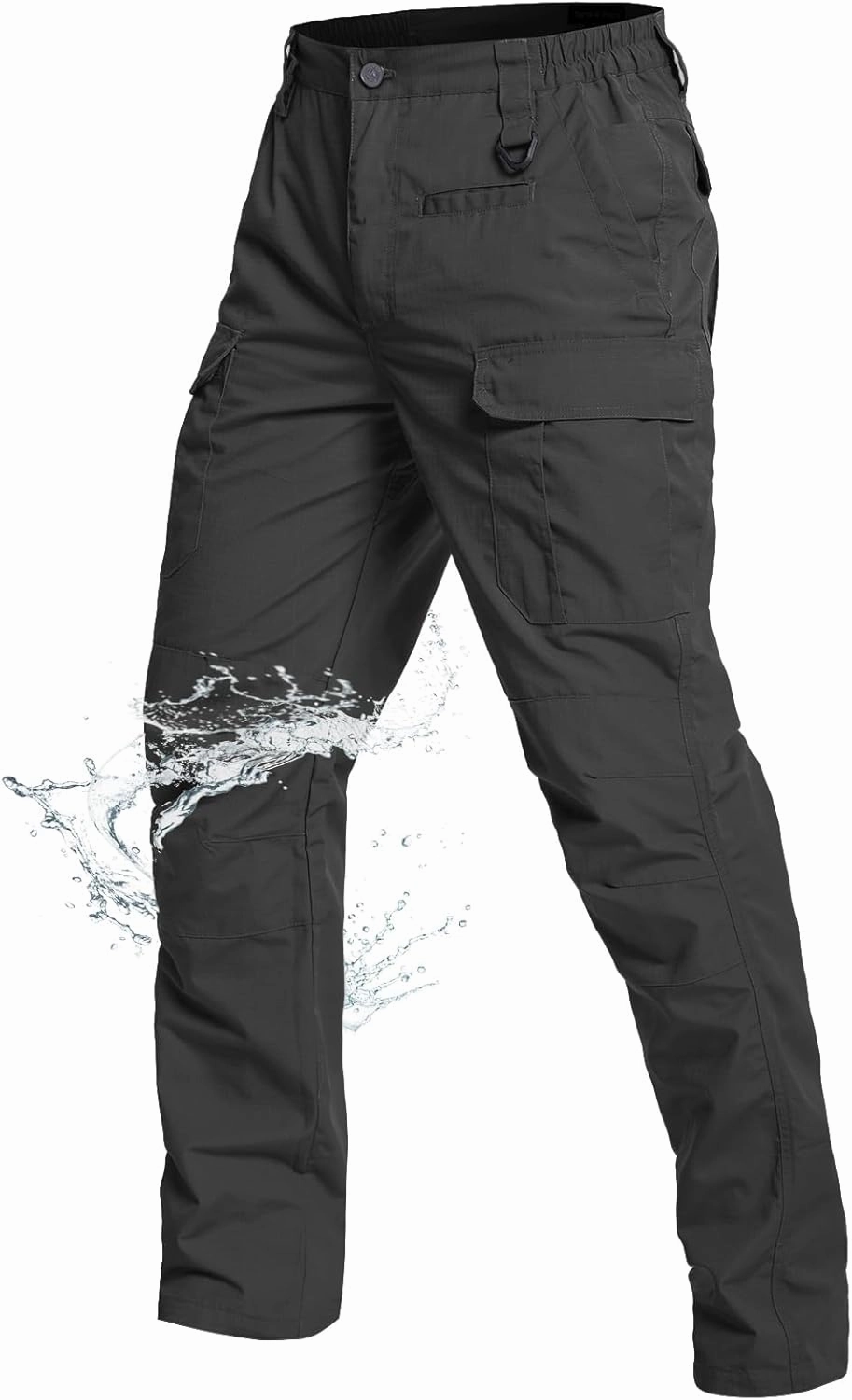 NAVEKULL Men's Outdoor Tactical Pants Lightweight Ripstop Military Hiking Work Cargo Pants with 9 Pockets