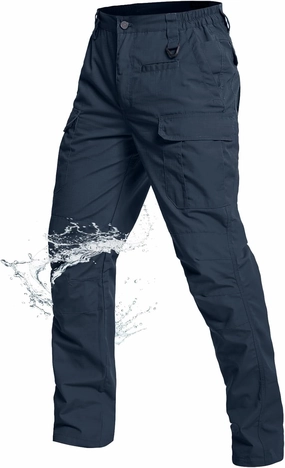 NAVEKULL Men's Outdoor Tactical Pants Lightweight Ripstop Military Hiking Work Cargo Pants with 9 Pockets