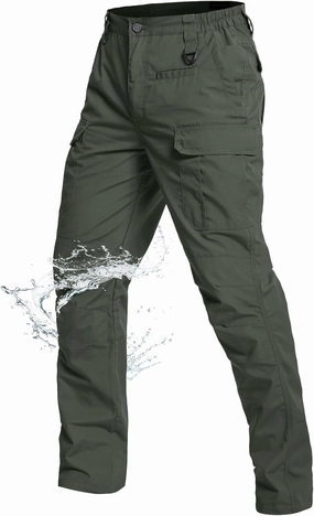 NAVEKULL Men's Outdoor Tactical Pants Lightweight Ripstop Military Hiking Work Cargo Pants with 9 Pockets