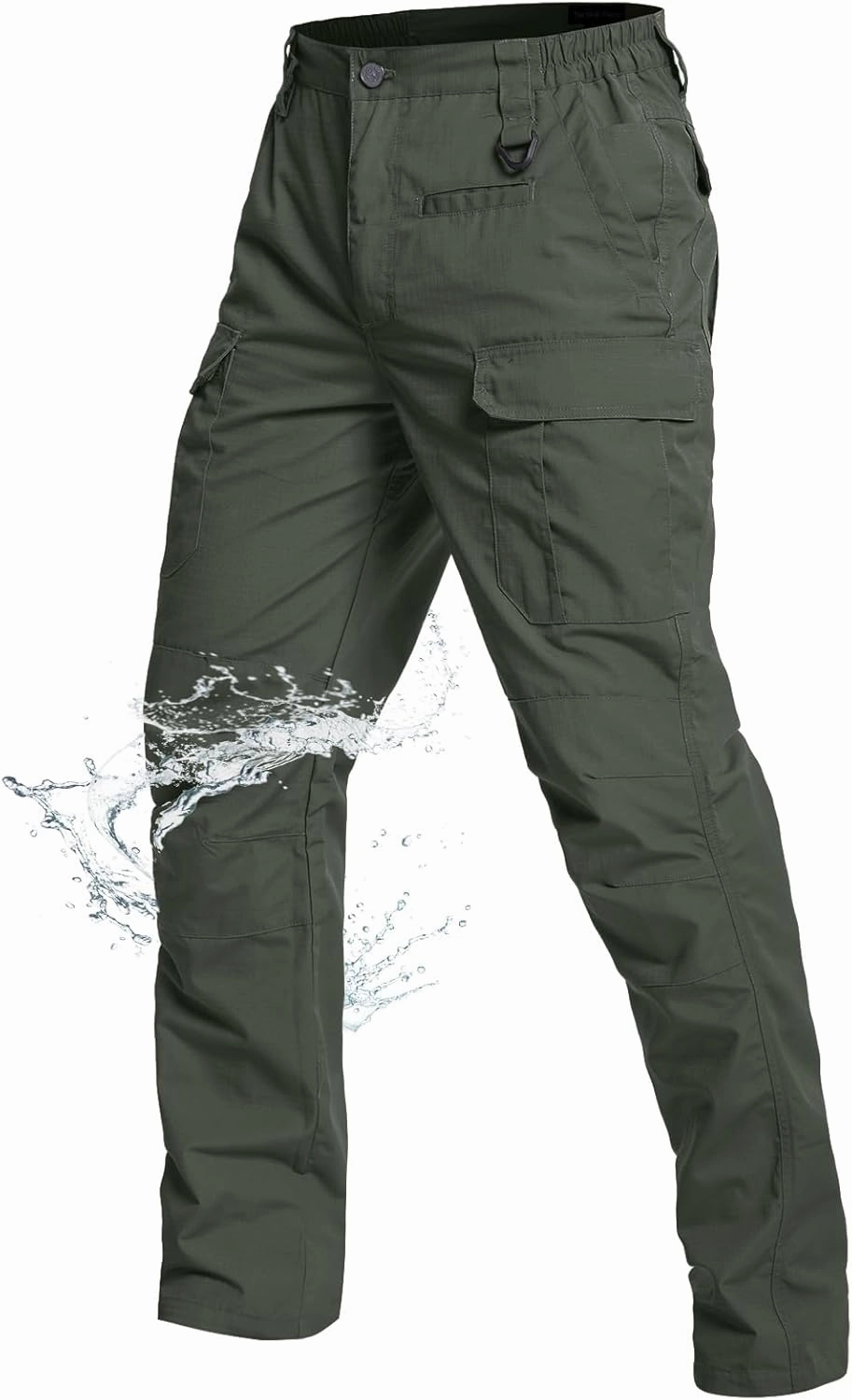 NAVEKULL Men's Outdoor Tactical Pants Lightweight Ripstop Military Hiking Work Cargo Pants with 9 Pockets