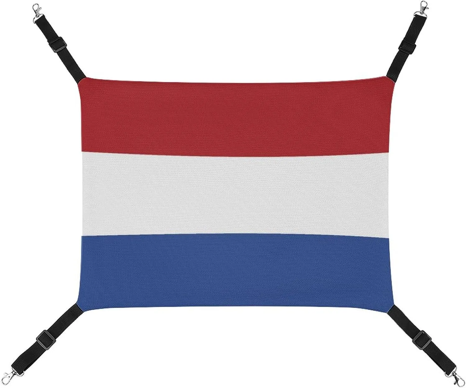Netherlands Flag Cat Hanging Hammock Soft Breathable Pet Cage Dog Hammock with Adjustable Straps and Metal Hooks