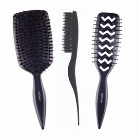 NEW Cricket Phuse Brush Bundle, Just Venting Vent, Boar to Be Wild, Need a Lift Teasing Brush, ($38 Value Set)