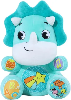 Newborn Baby Musical Toy for Infant 0,3,6,12 Months, Musical Plush Toy Soft Learning Toy to Learn ABC, Numbers for Infants Baby Boy Girls Gifts (Dinosaur)