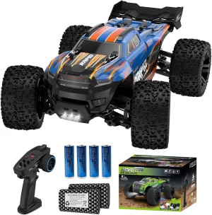 Nikuku 1:20 RC Cars for Adults, 38 KPH High Speed 4WD All Terrain Electric Powered with 2.4 GHz Remote Control Truck, All Terrain Extreme RC Truggy with Two Rechargeable Batteries for Mud Sand