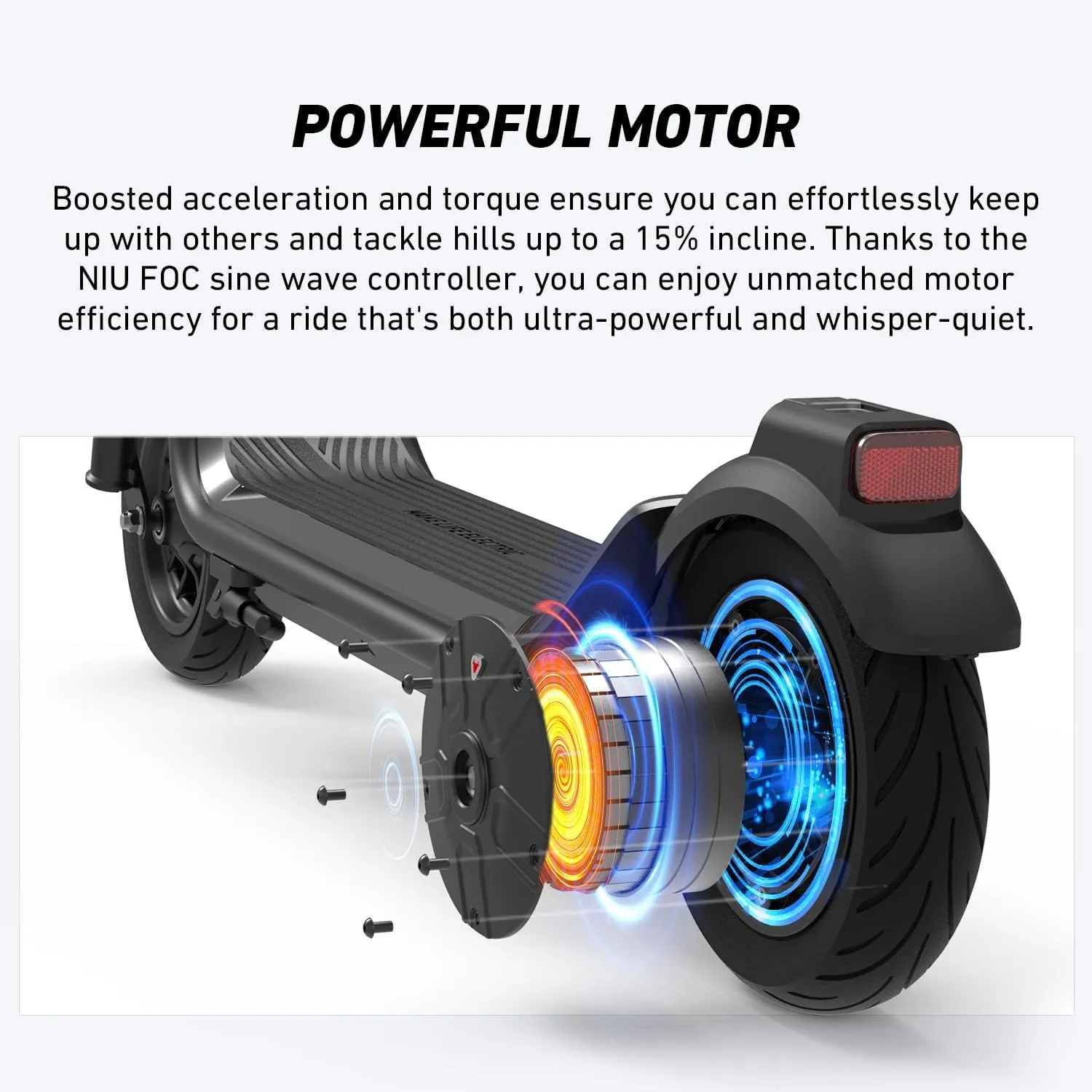 NIU Electric Scooter for Adults - NIU E-Scooter for Commute 600W-900W Max Power. 18-41 Miles Long Range, 17.4-23.6 MPH Portable & Folding, UL Certified