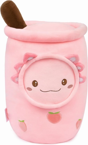 Niuniu Daddy Axolotl Boba Tea Plush, 16  Inch Pink Unicorn Toys for Girls,Super Cute Unicorn Stuffed Animal