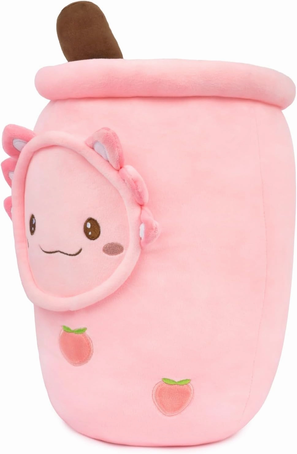 Niuniu Daddy Axolotl Boba Tea Plush, 16  Inch Pink Unicorn Toys for Girls,Super Cute Unicorn Stuffed Animal