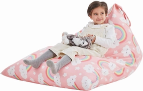 Nobildonna Stuffed Animal Storage Bean Bag Chair Cover for Kids Teens (No Filler) 250L Washable Large Beanbag Cover for Kids' Room Organizing Plush Toys or Home Living Room Textile,Pink