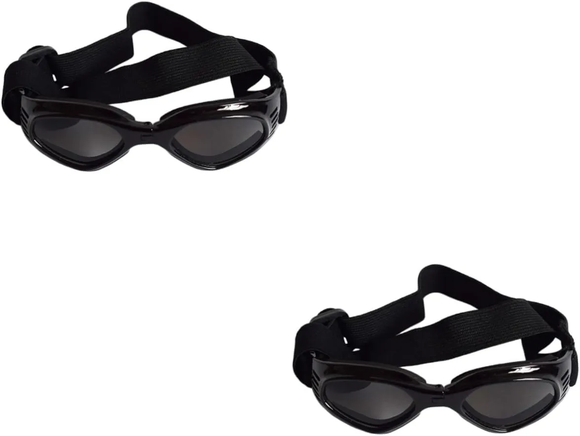NOLITOY 2pcs Dog Sunglasses Small Breed Dog Goggles Uv Protection Comfortable Fit Pet Eyewear