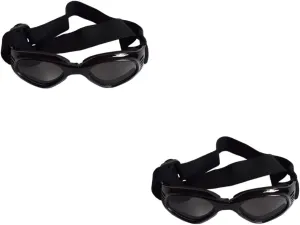NOLITOY 2pcs Dog Sunglasses Small Breed Dog Goggles Uv Protection Comfortable Fit Pet Eyewear