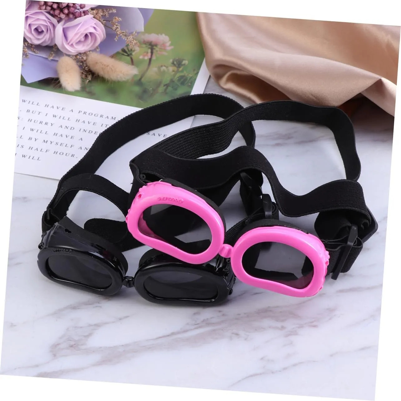 NOLITOY 2pcs Uv Protection Dog Goggles Comfortable Pet Supplies with Stretchable Headband