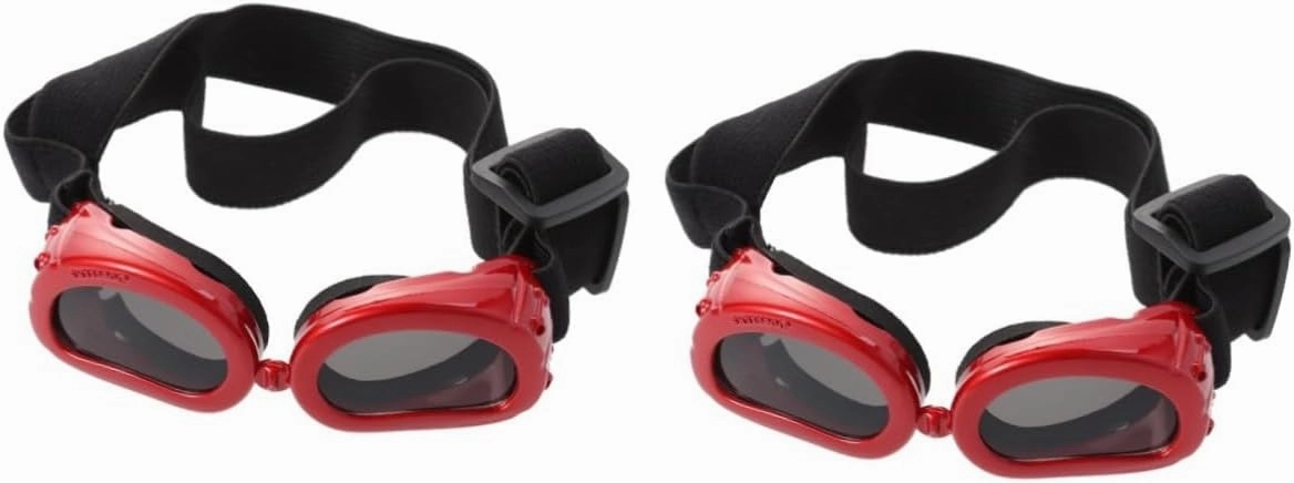 NOLITOY 2pcs Dog Sunglasses Eye Protection Goggles with Uv Shield for Small Breeds Adjustable Straps Pet Glasses