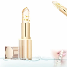 Novealcrbe Mood Lipstick,Transferproof Color Changing Lipstick,Gold Crystal Color ChangingLipstick,Transferproof LipGloss,Gold Foil Lip Balm,Moisturizing Glossy Shine Lip Gloss,Long Lasting (1PC)