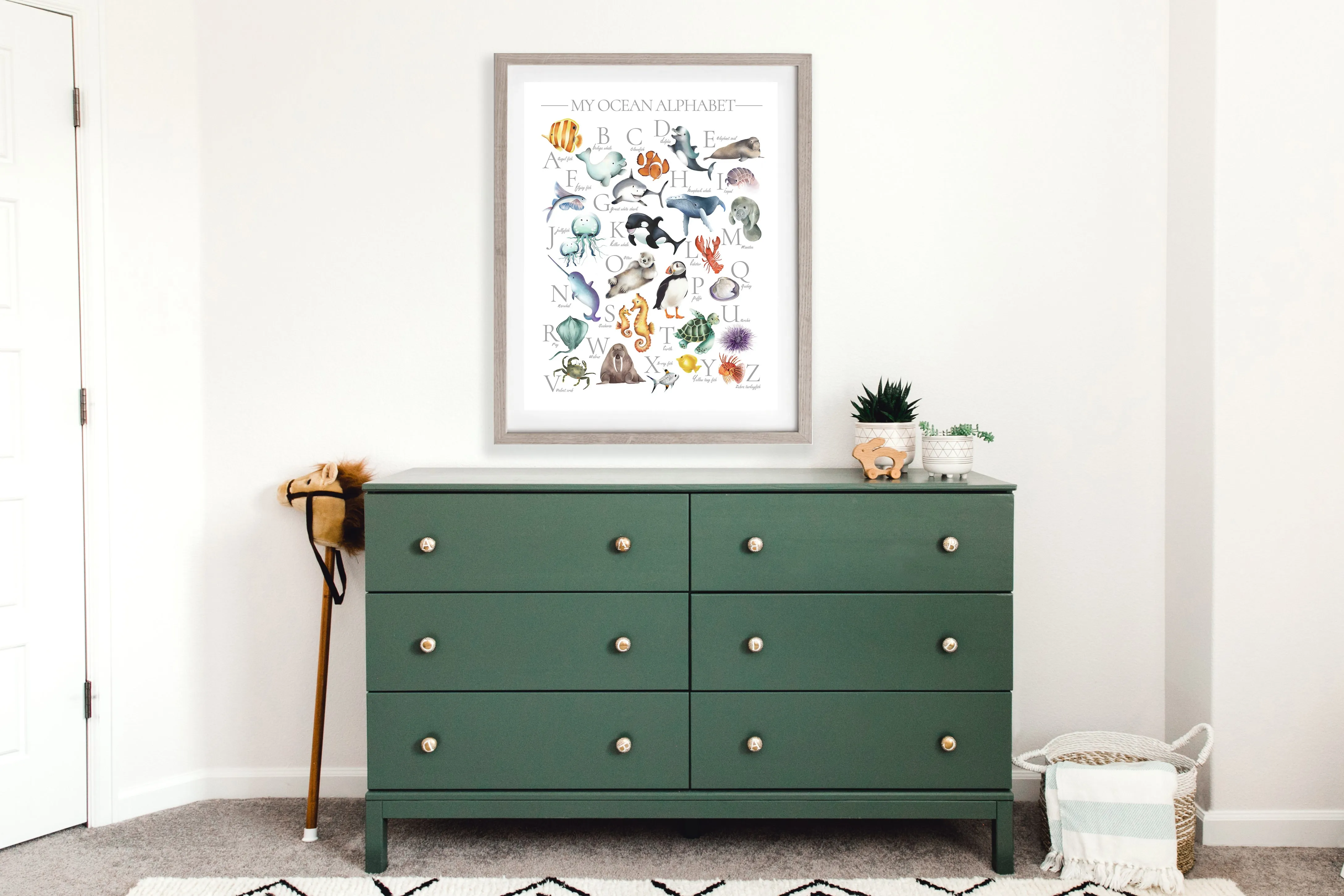 Ocean Sea Animal Alphabet Print