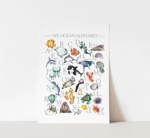 Ocean Sea Animal Alphabet Print