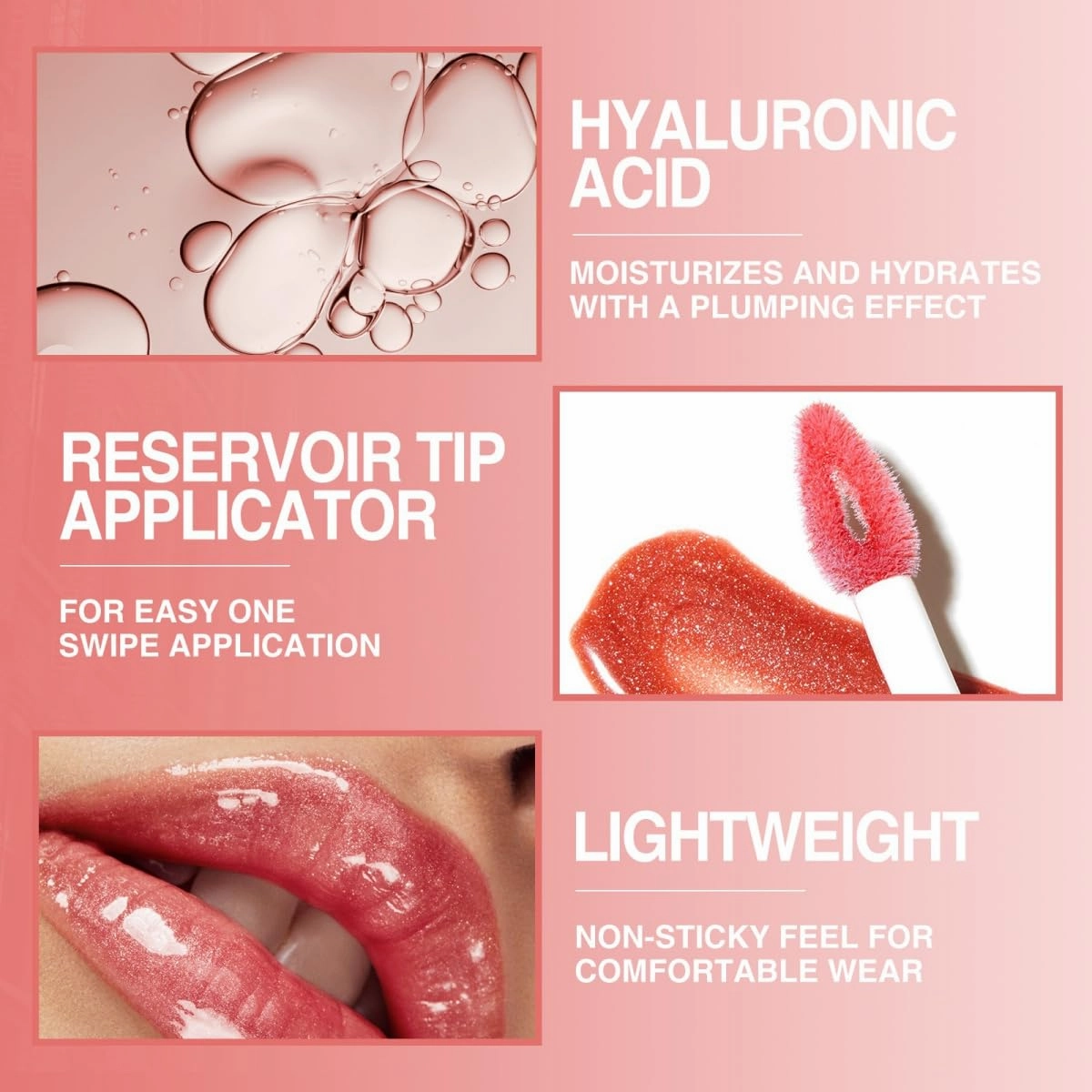 Ofanyia Hydrating Lip Glow Oil, Plumping Hyaluronic Acid Lip Gloss Set, Long Lasting Lip Gloss Tinted High Shine Liquid Lipstick Set, Lip Tint Lip Care (8 Colors)
