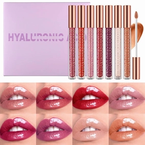 Ofanyia Hydrating Lip Glow Oil, Plumping Hyaluronic Acid Lip Gloss Set, Long Lasting Lip Gloss Tinted High Shine Liquid Lipstick Set, Lip Tint Lip Care (8 Colors)