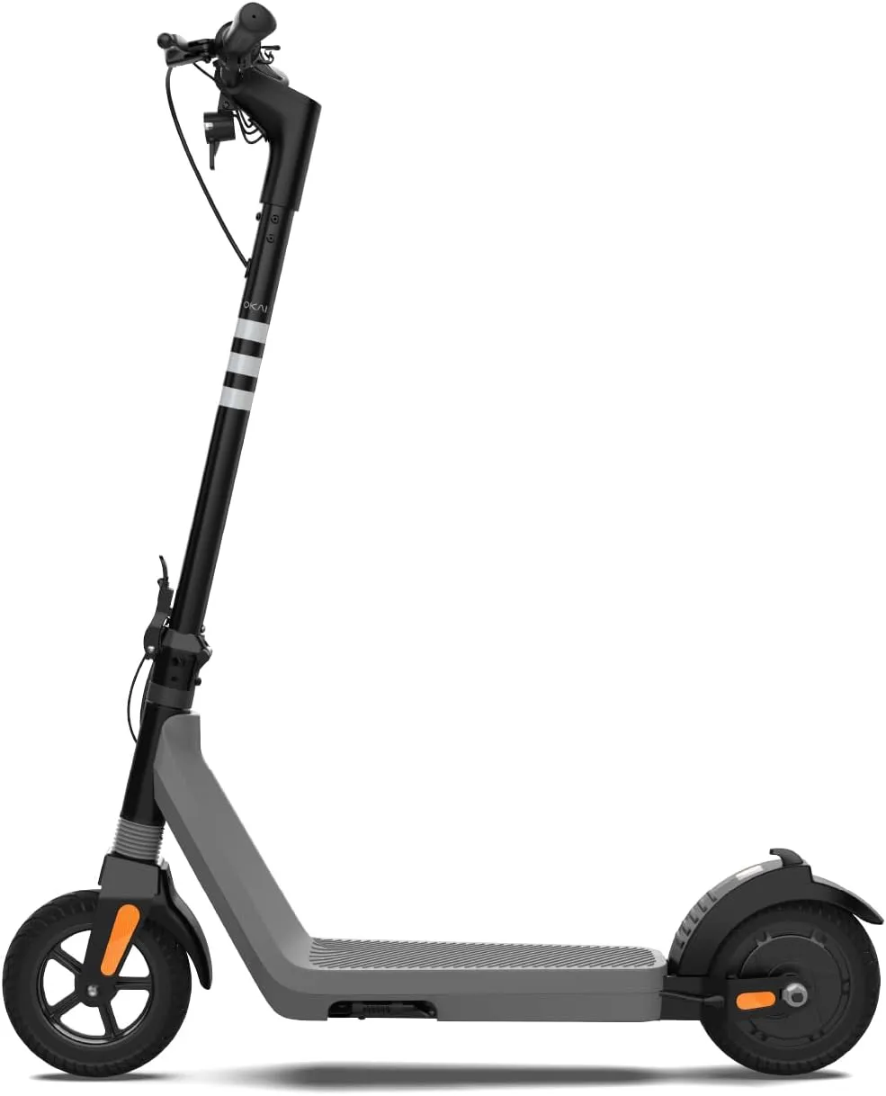 OKAI Zippy Electric Scooter for Teens and Kids Ages 8-16, UL Certified, 3-15 MPH & MAX 15.5 Miles Range, 8 inch Solid Tires, 165 MAX Load, Lightweight Folding Kick E Scooter for Boys and Girls