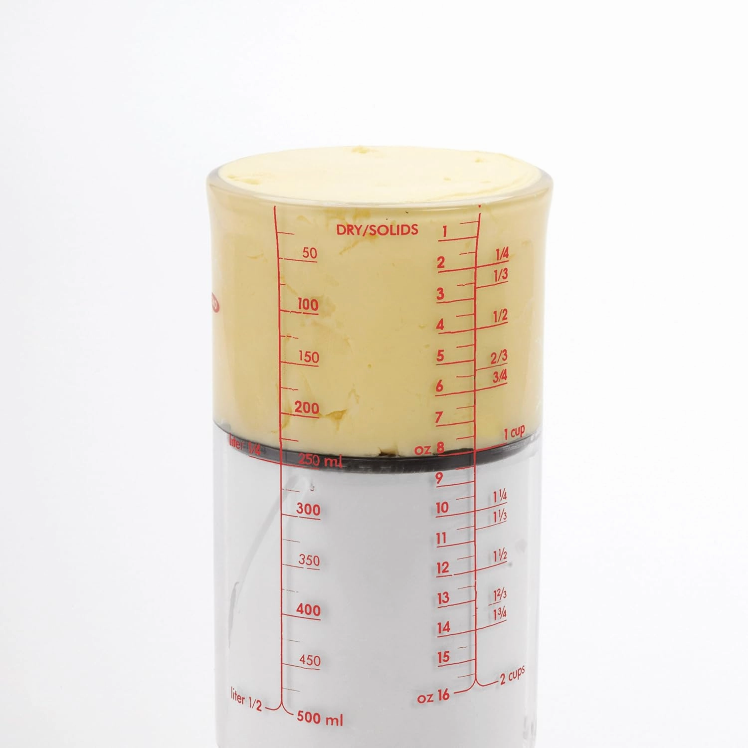 OXO Good Grips 2 Cup Adjustable Measuring Cup, Clear/Black
