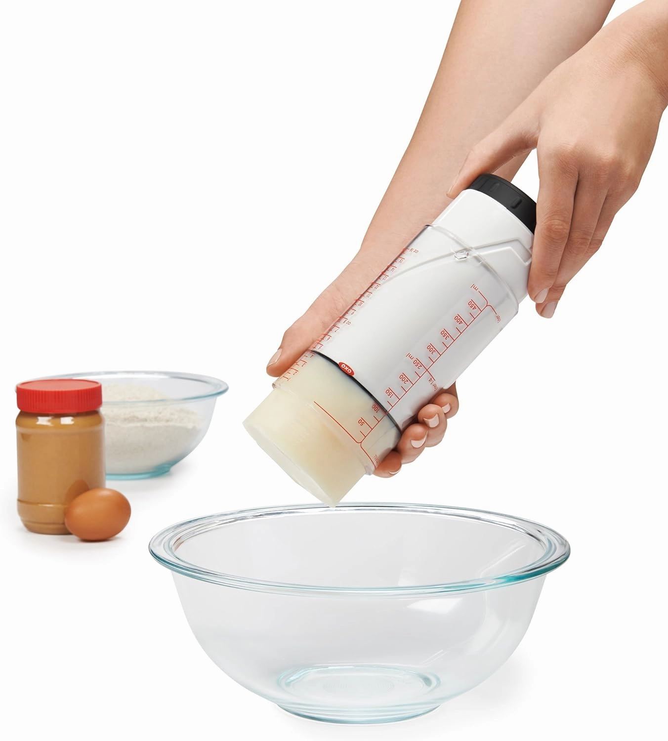 OXO Good Grips 2 Cup Adjustable Measuring Cup, Clear/Black
