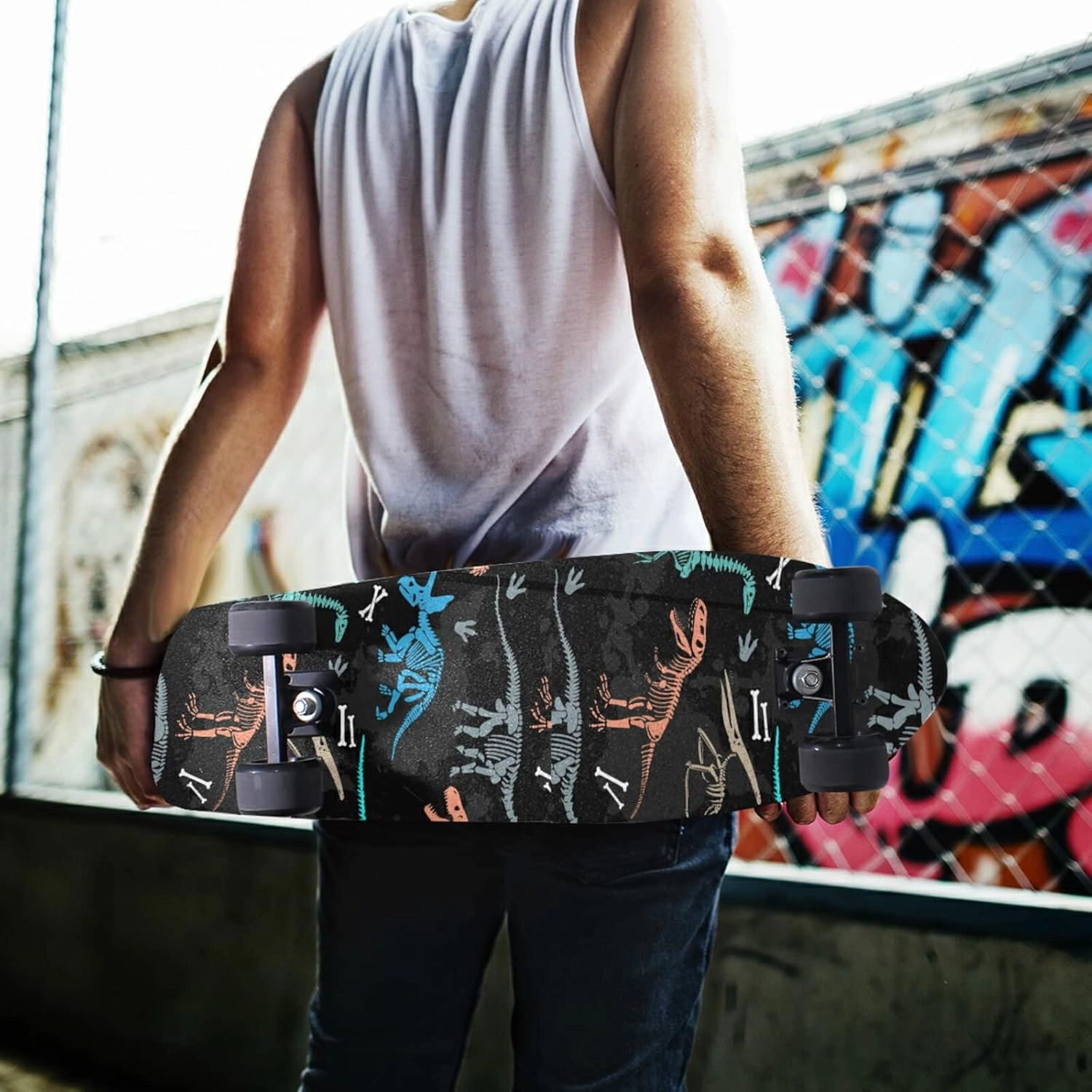Oyihfvs Skateboard Grip Tape Sticker, Anti Slip Sandpaper Sheet Scooter Longboard, Strong Stickiness, Wearable Tear Resistance 10" x 44"