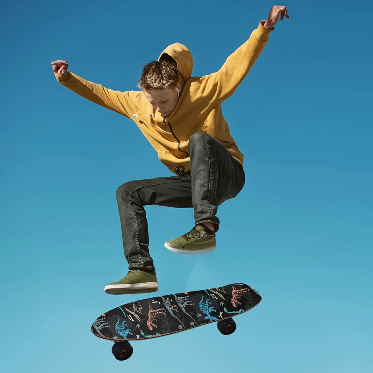 Oyihfvs Skateboard Grip Tape Sticker, Anti Slip Sandpaper Sheet Scooter Longboard, Strong Stickiness, Wearable Tear Resistance 10" x 44"
