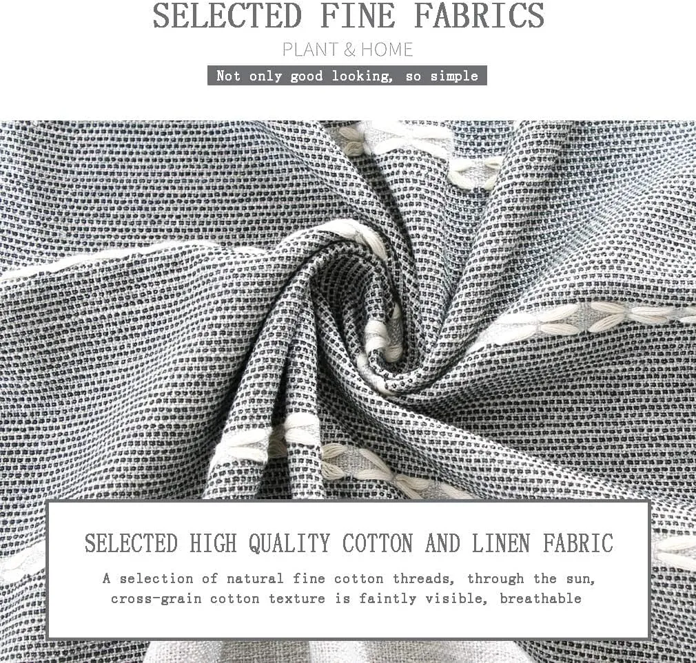 Pahajim Table Cloths for Kitchen Dining Wrinkle Free Farmhouse Vinyl tablecloths for Rectangle Tables Party Table Cloth Cotton Linen Tablecloth (Quiet Gray, Square,55 x 55 Inch)